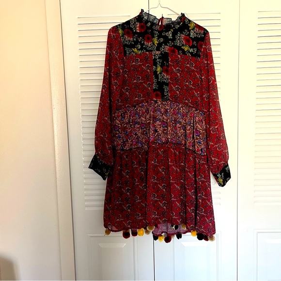 Ruffle PomPom Dress - Picture 1 of 9